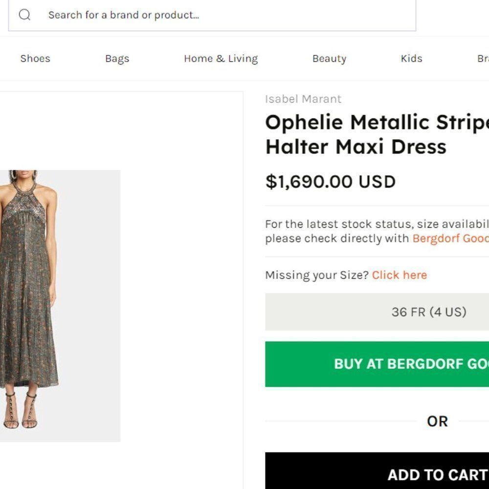 ISABEL MARANT Ophelie Embellished Metallic Printed Silk-blend Chiffon Midi Dress - Picture 16 of 16